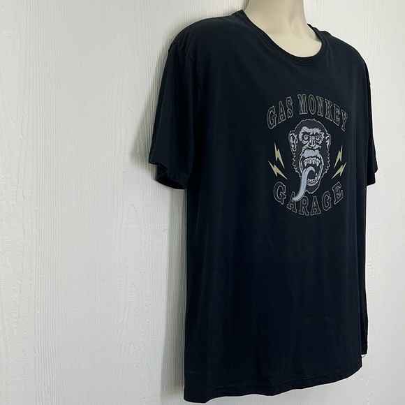 Gas Monkey - Gas Monkey Lightning Graphic Black Short Sleeve T Shirt Size XL - Picture 4 of 8